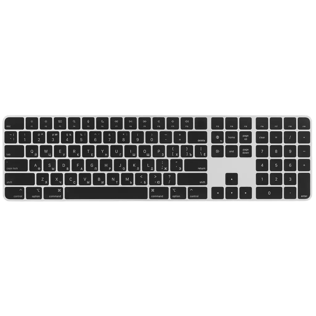 Клавиатура Apple Magic Keyboard with Touch ID and Numeric Keypad for Mac models with Apple silicon - Russian - Black Keys 