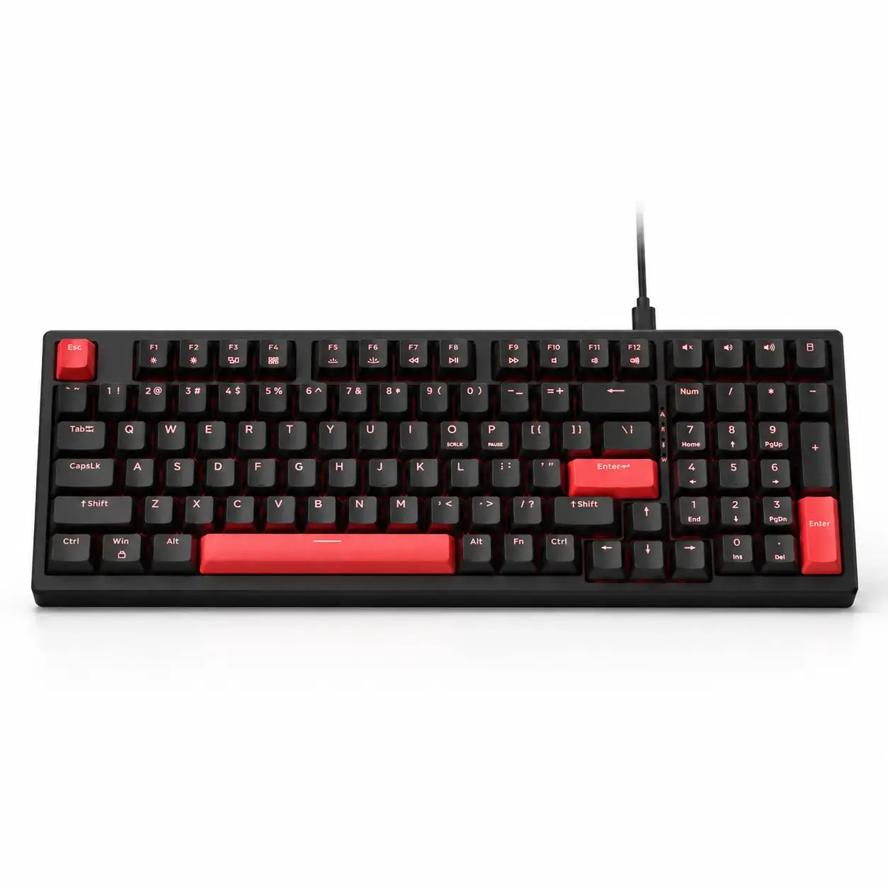 Клавиатура механическая Lemokey X5 Keychron Red черная 