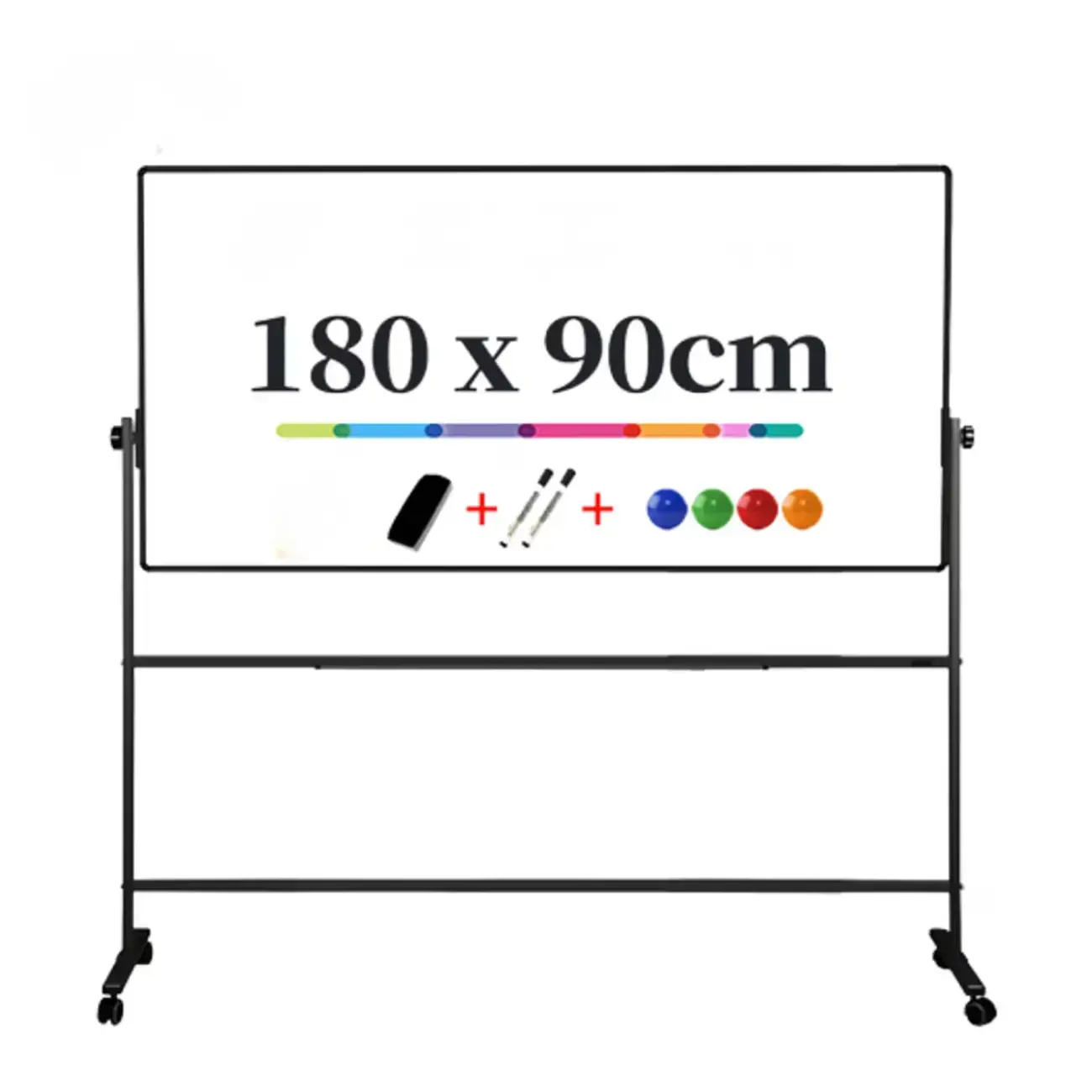 Доска белая Deli 7884, с подстав на колесах 180*90