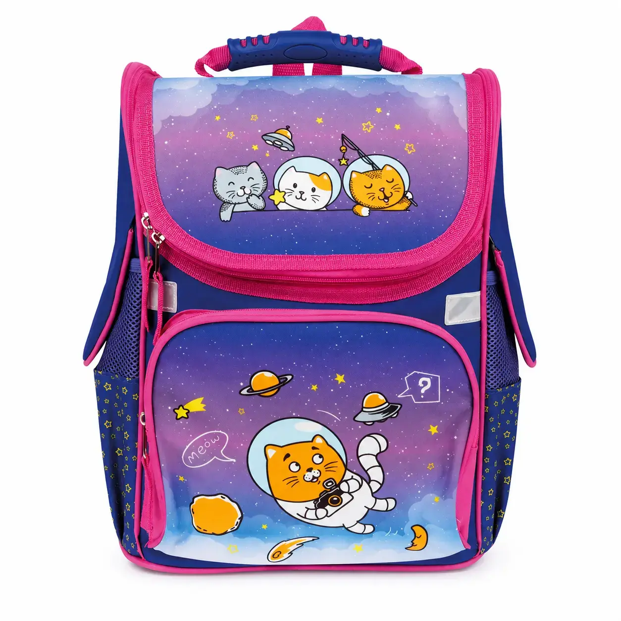 Ранец ArtSpace Junior CosmoCat (37×28×21 см, 1 отделение, 3 кармана, анатомическая спинка)