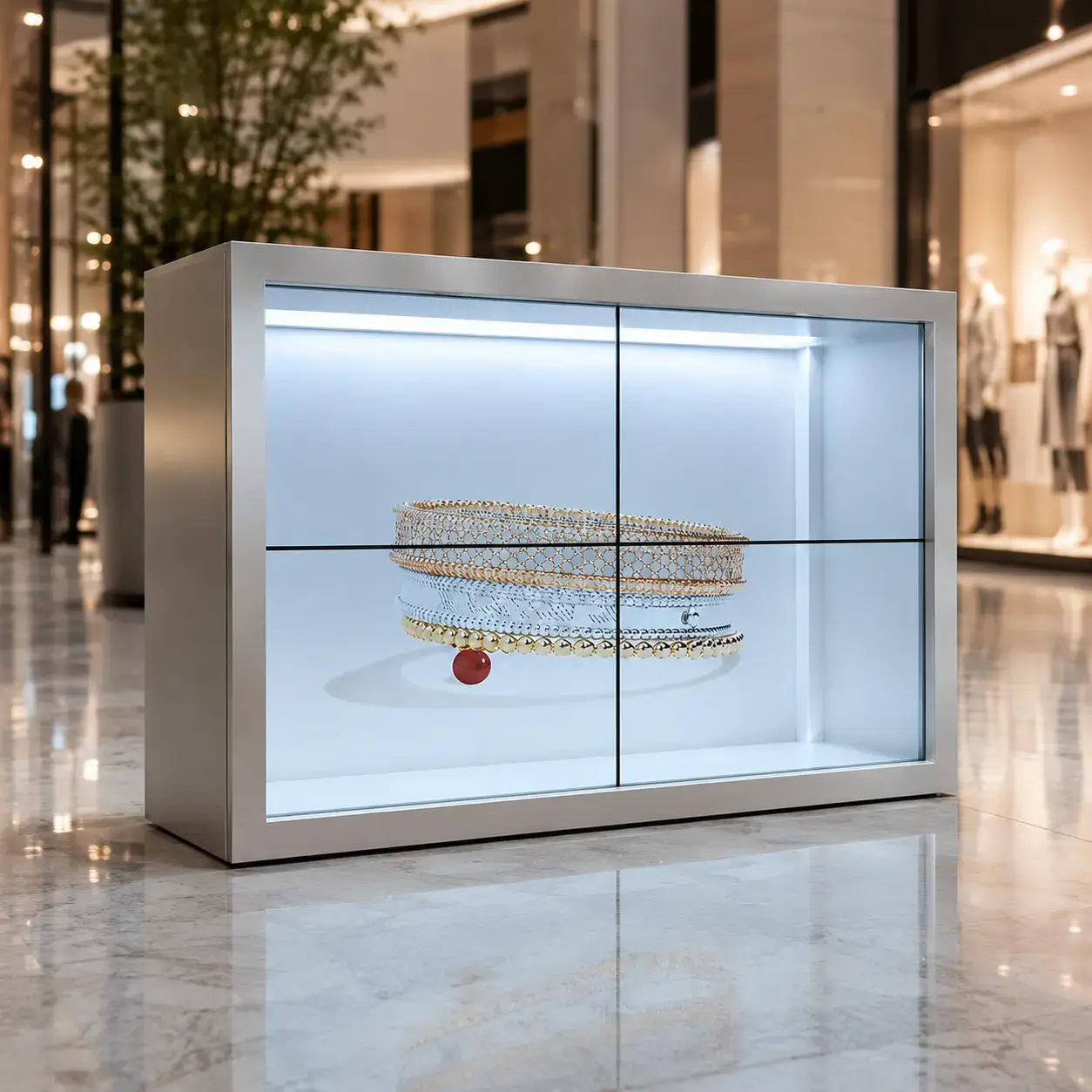 3D golografik vitrin PROTOUCH HoloBox Interactive Transparent Digital Display
