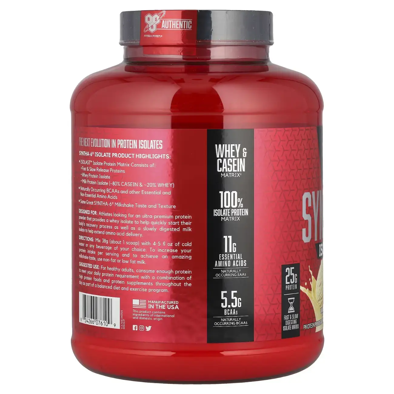Protein aralashmasi Syntha-6 Isolate BSN (Vanilla Ice Cream) 4.02 lb (1.82 kg)