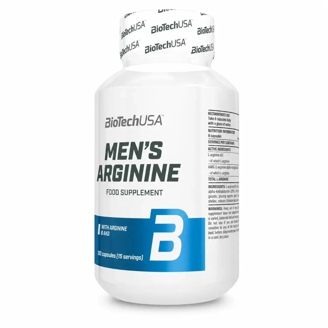 BQ BioTechUSA Men‘s Arginine, 90 Capsules