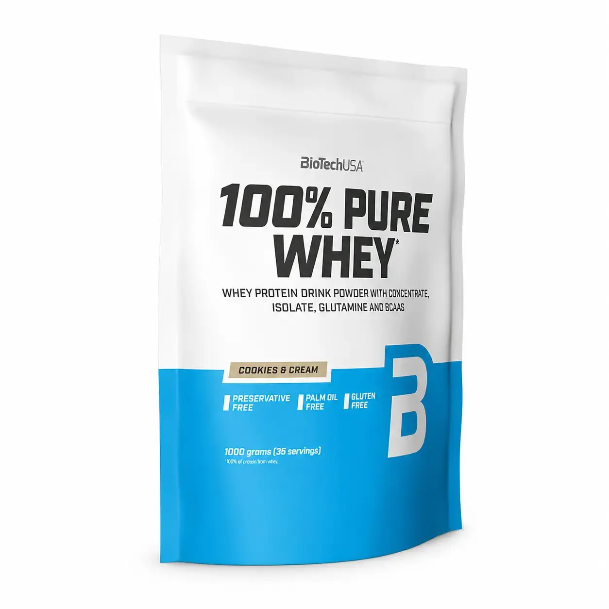 Zardob proteini 100% Pure Whey BioTechUSA (Cookies & Cream) 1000 g (35 srv)