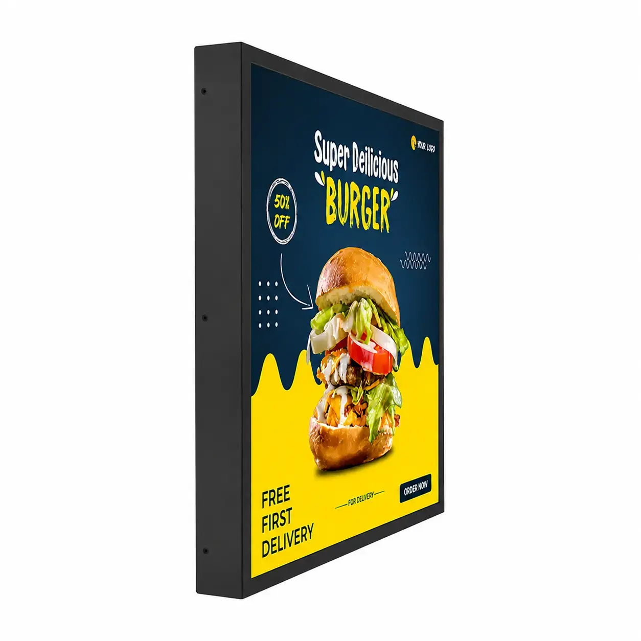 Kvadrat devorli reklama displey PROTOUCH PR22 22” Square LCD Digital Signage Display