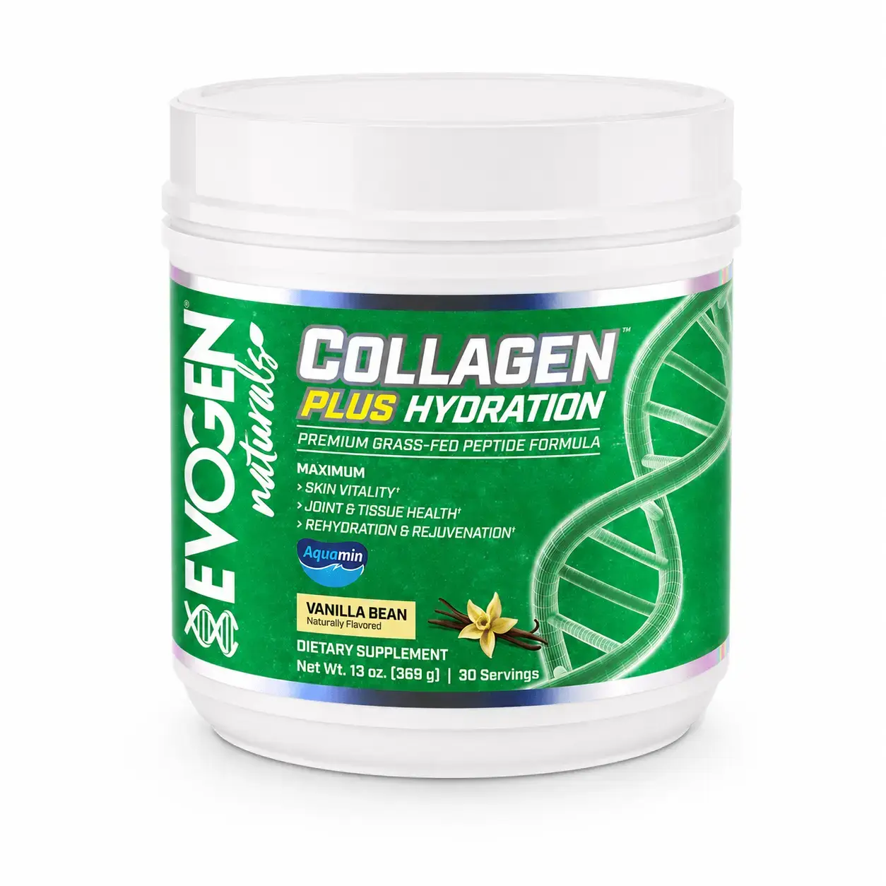 Kollagen kompleksi Evogen Collagen Plus Hydration 384 g Vanilla Bean