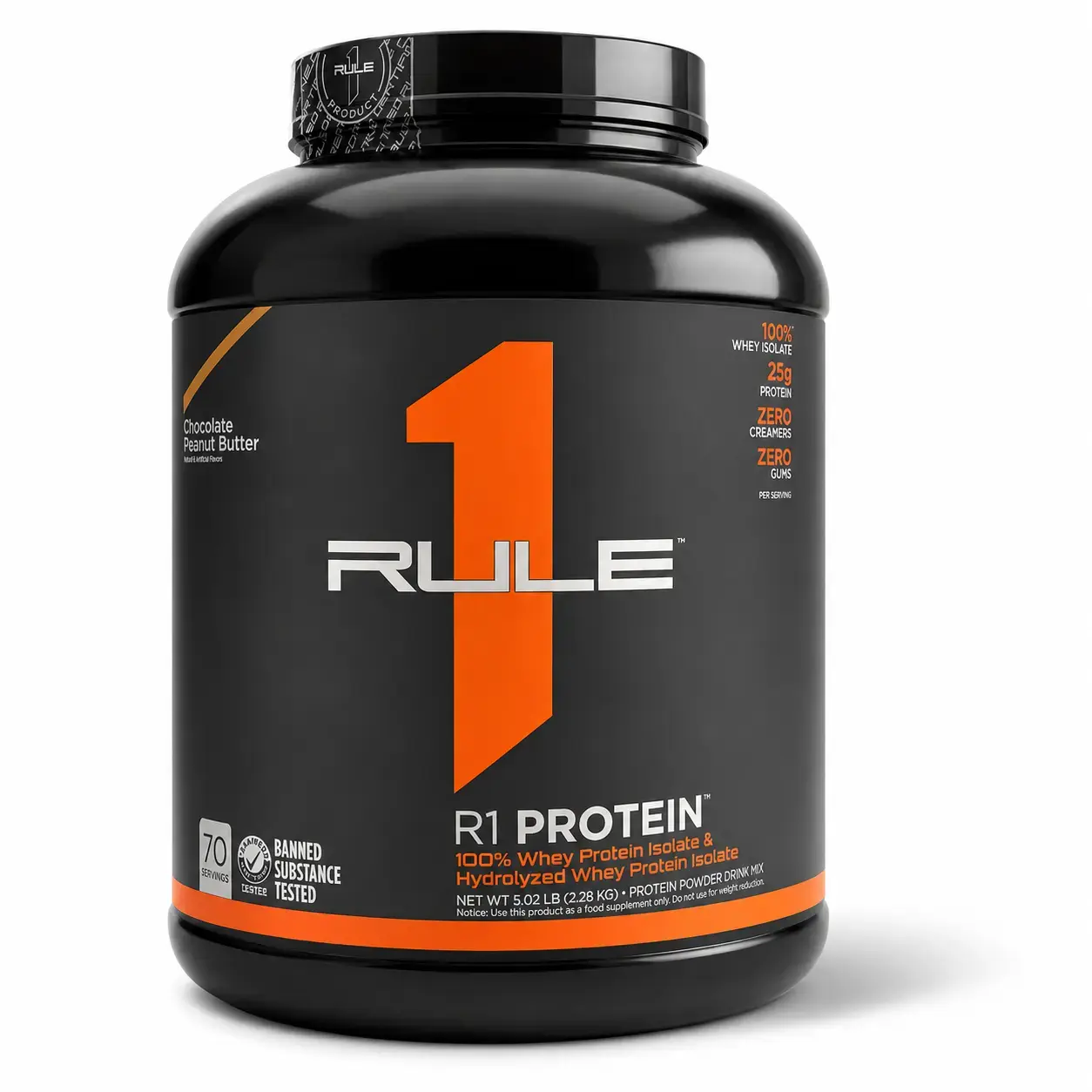 Zardobli protein izolati R1 Protein Whey Isolate Rule 1 (Chocolate Peanut Butter) 5.02 lb (2.28 kg )