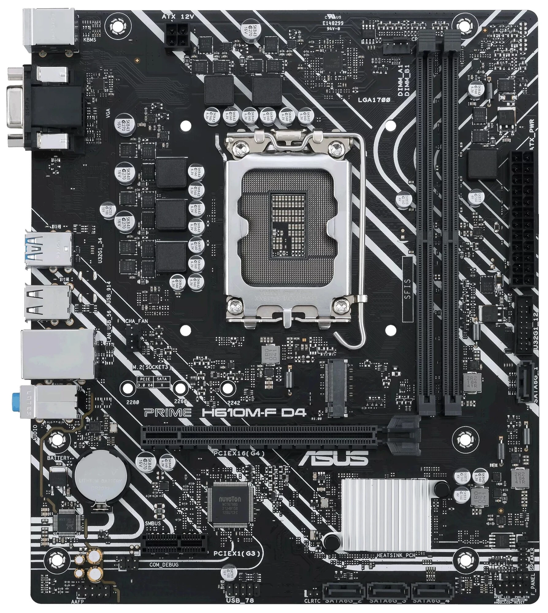 Материнская плата ASUS PRIME H610M-F D4 DDR4 (90MB1H70-M0EAY0)