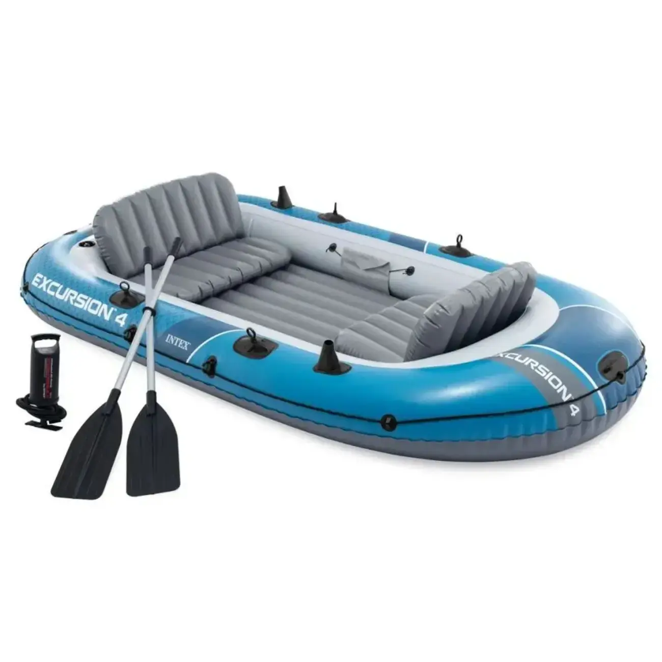 Надувная лодка Intex Excursion 4 68614,4 МЕСТНАЯ, 315 Х 165 Х 43 СМ, ВЁСЛА, НАСОС, ДО 500 КГ