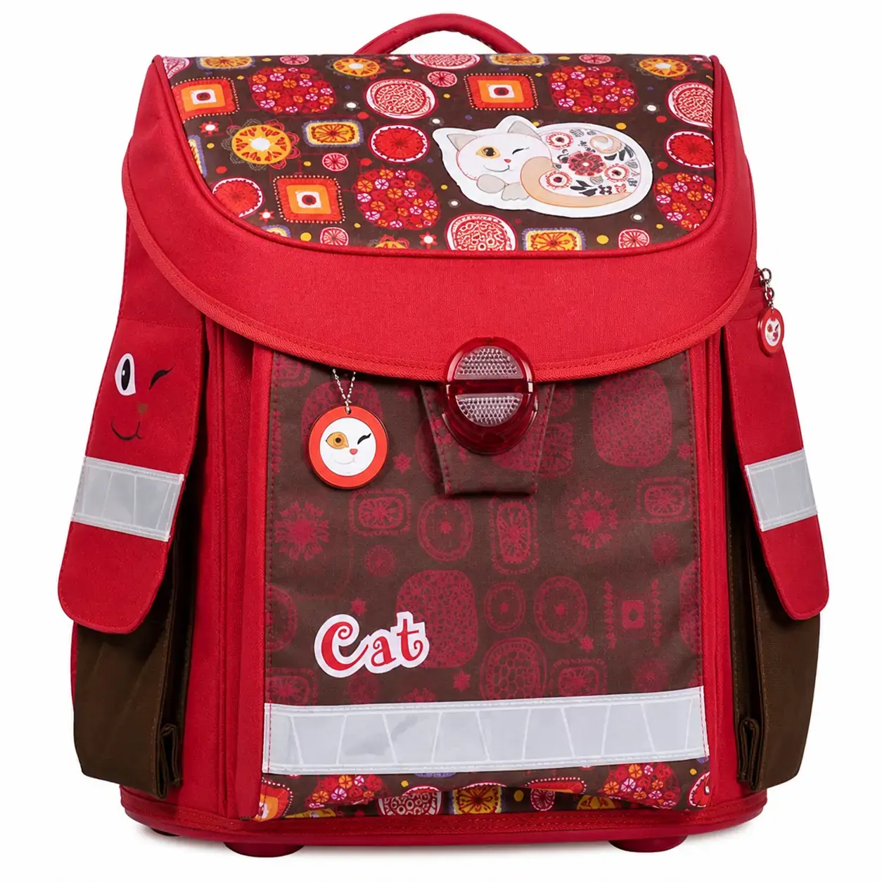 Ранец школьный Hatber Premium «Cat», 36×30×16 см, 2 отделения, 2 кармана, анатомическая спинка