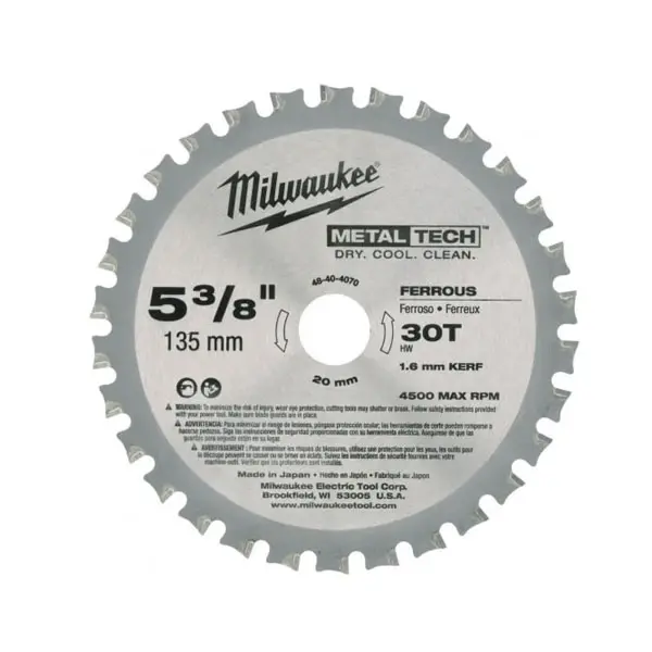 Диск пильный по металлу (135х20 мм; Z30) Milwaukee 48404070
