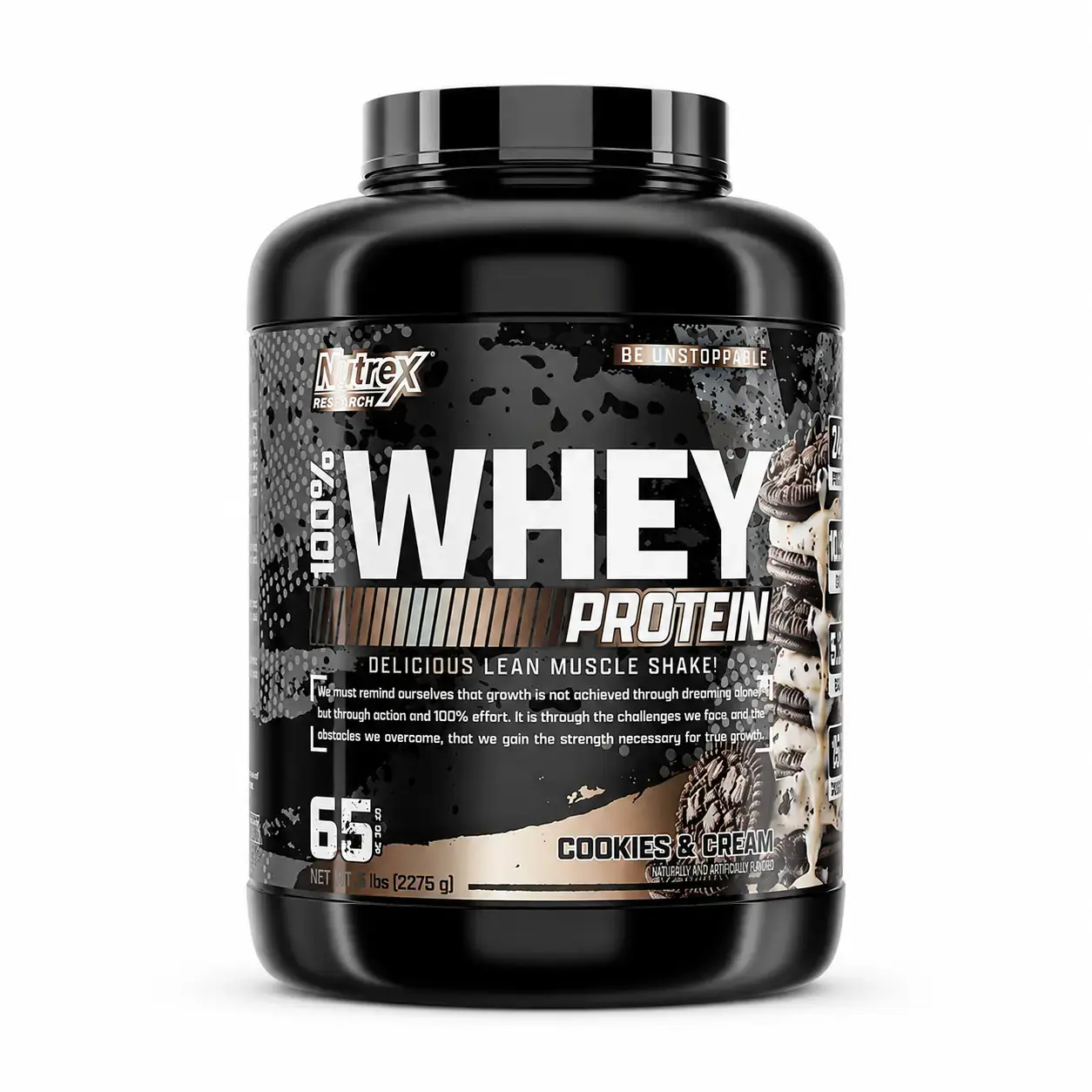 Сывороточный протеин Nutrex 100% Whey Protein Cookies & Cream, 2225 г (5 lb)
