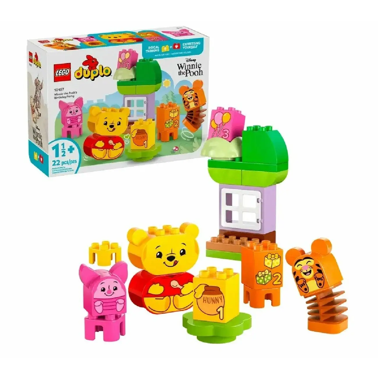 Конструктор LEGO Duplo ”День рождения Винни Пуха” 10457, 3 мини-фигурки, 22 детали