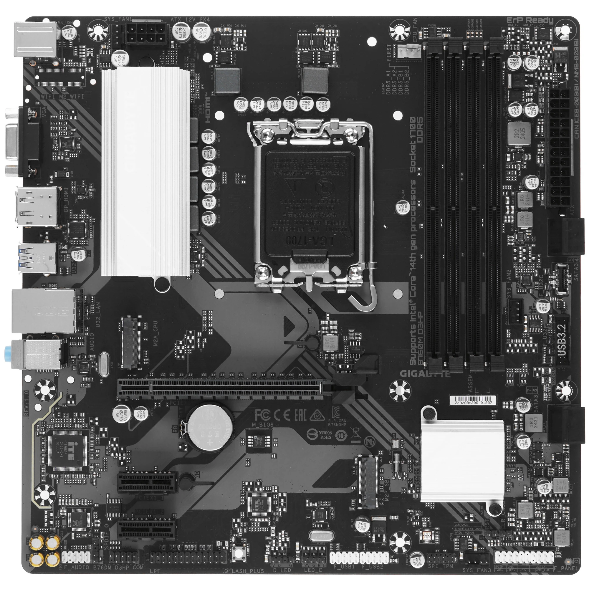 Материнская плата Gigabyte B760M D3HP DDR5 LGA1700 (Front type-C)