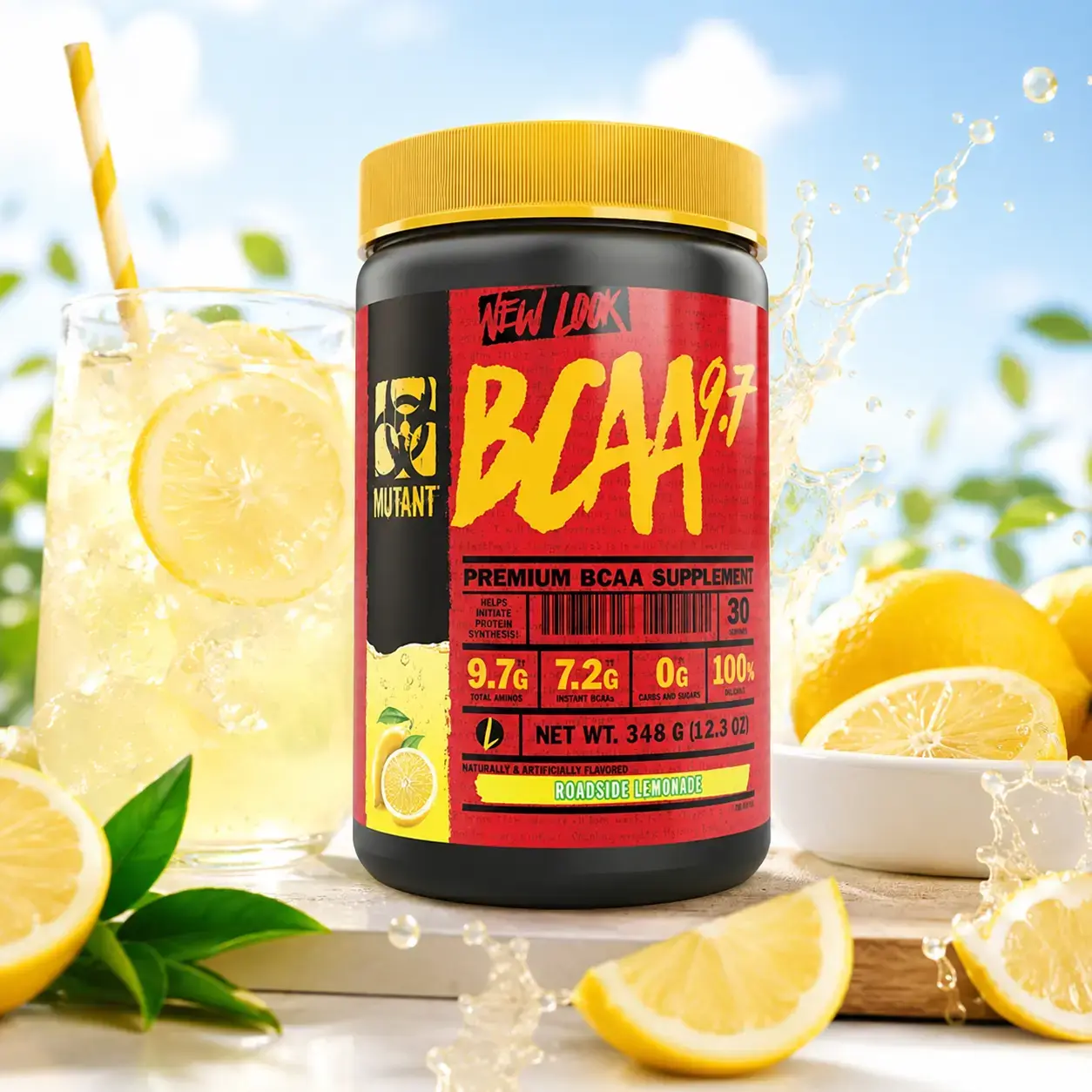 Aminokislotalar kompleksi BCAA 9.7 Mutant (Roadside Lemonade) 348 g