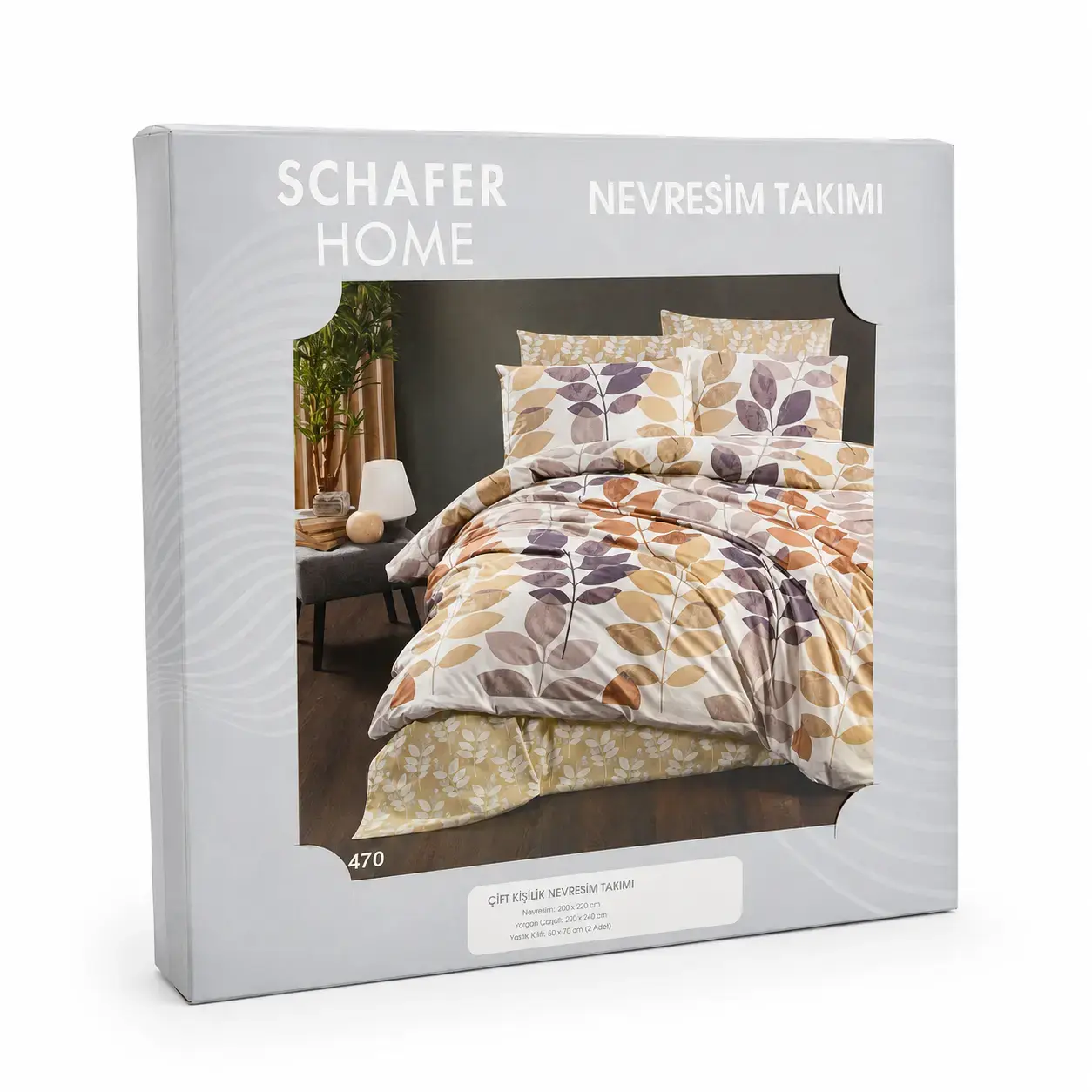 Choyshablar to‘plami Schafer Home Leafty Double Duvet Cover Set-4 Piece 2025