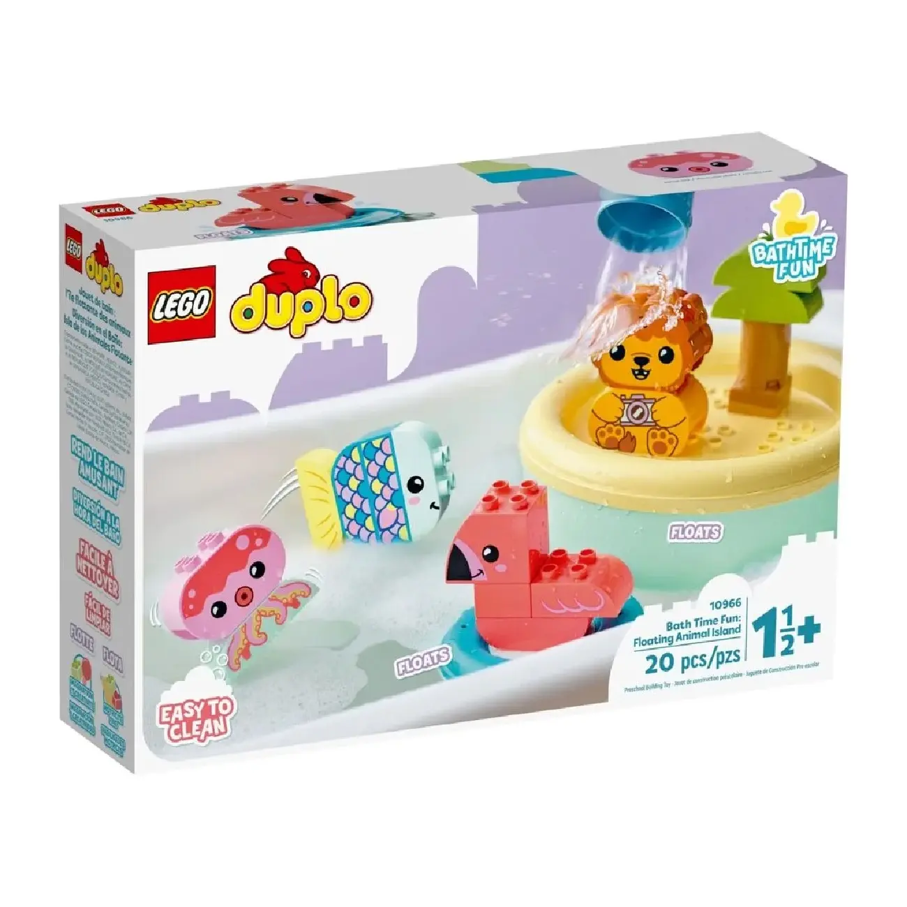 Конструктор LEGO Duplo 10966 ”Купание с животными”, плавающие фигурки