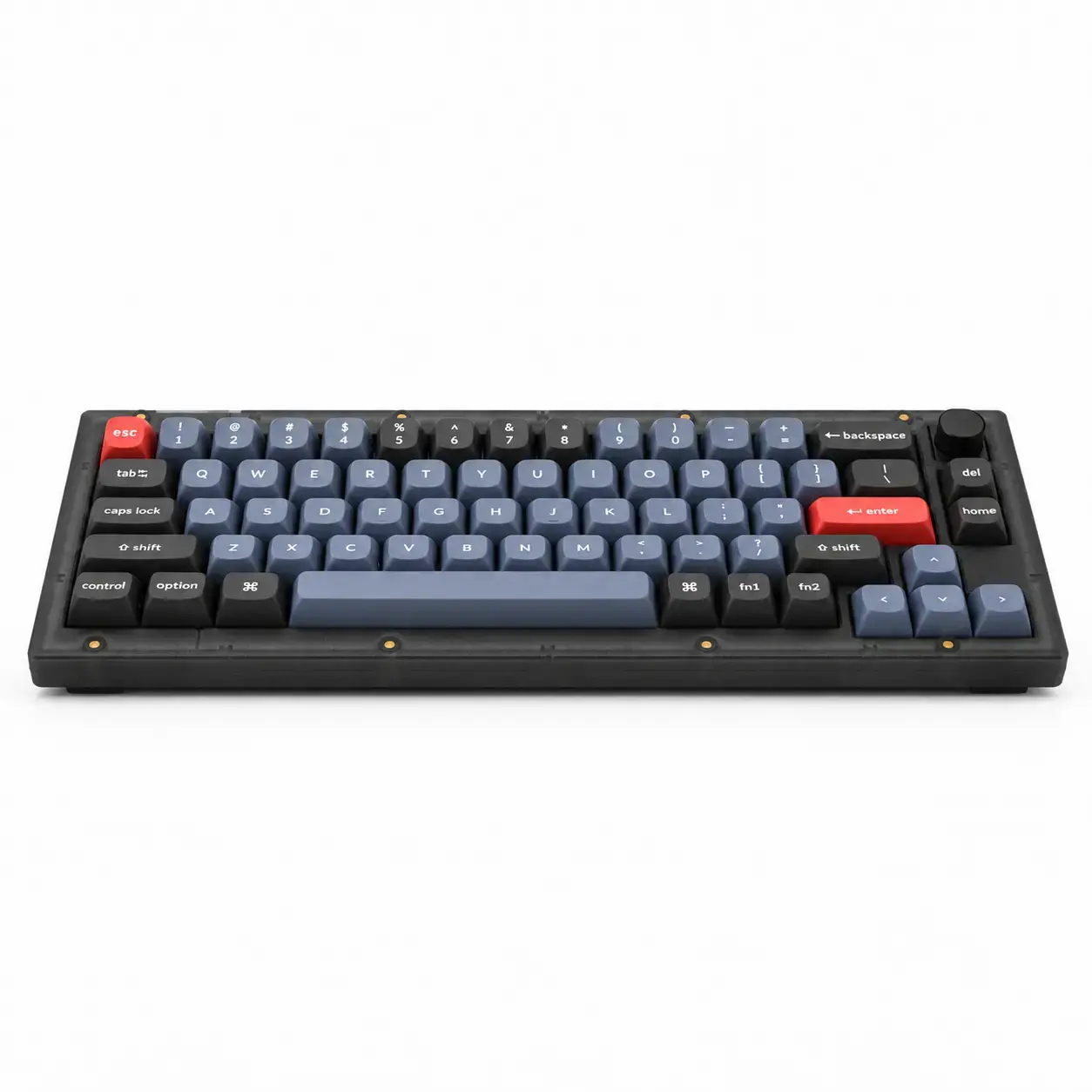 Клавиатура Keychron V2 QMK Custom Mechanical Keyboard, 68 клавиш, K Pro Red, Hot-Swap, RGB, с регулятором Knob, Frosted Black