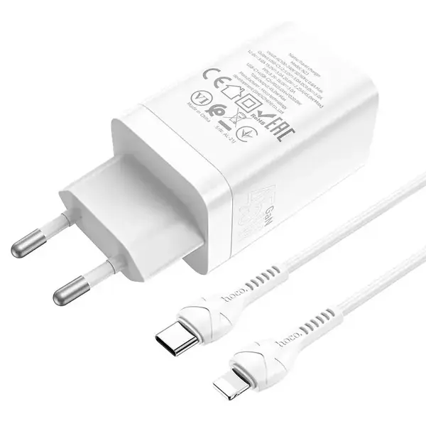 Зарядное устройство Hoco N23 Starlight 45W Gan Type-C to Lightning 