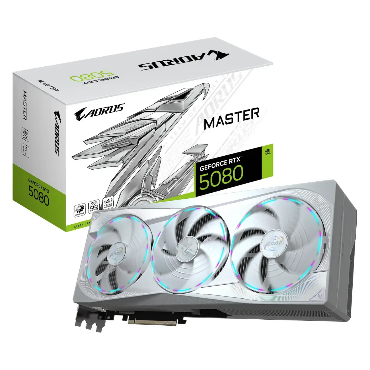 Видеокарта Gigabyte - 16GB GeForce RTX5080 AORUS MASTER ICE DDR7 GV-N5080AORUSM ICE-16GD