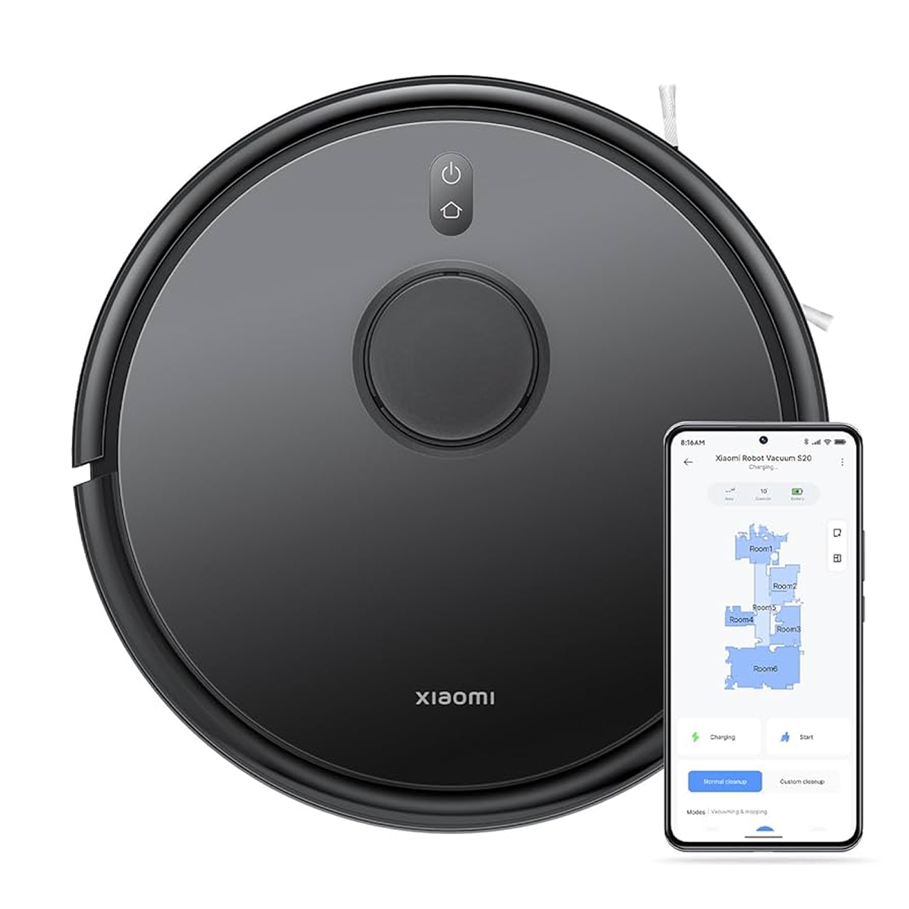 Робот пылесос Xiaomi Robot Vacuum S20+ Black EU