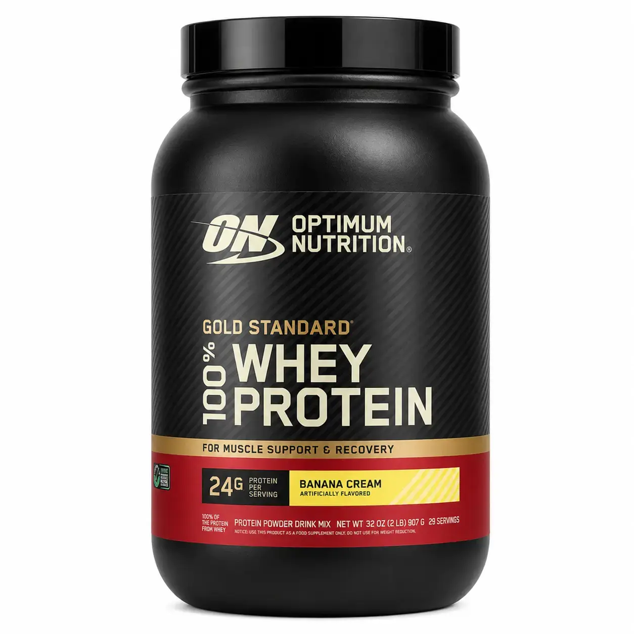 Сывороточный протеин Gold Standard 100% Whey Optimum Nutrition (Banana Cream) 2 lb (907 g)