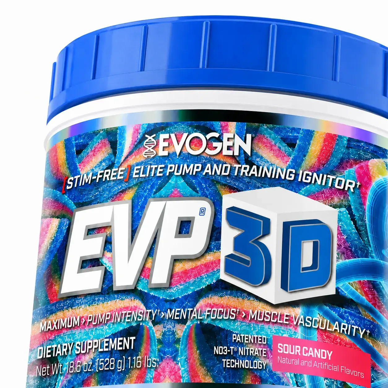 Mashqdan oldingi kompleks EVP 3D Evogen (Sour Candy) 528 g