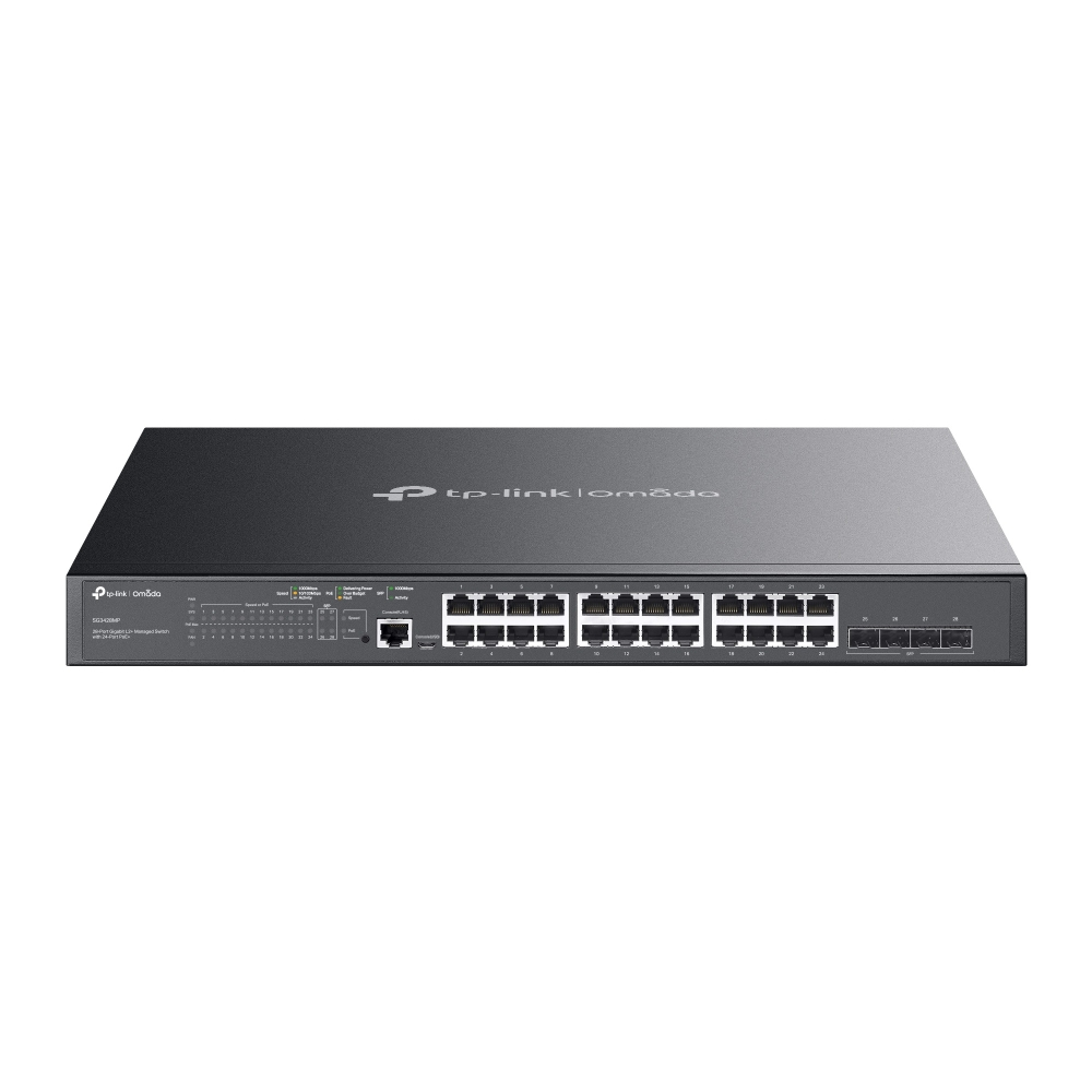 Коммутатор TP-Link SG3428MP Omada 28-Port PoE+ Gigabit L2+ Managed Switch with 4 SFP Slots
