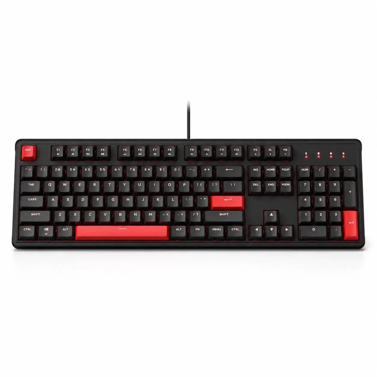 Клавиатура механическая Lemokey X3 104Key Red LED черная 