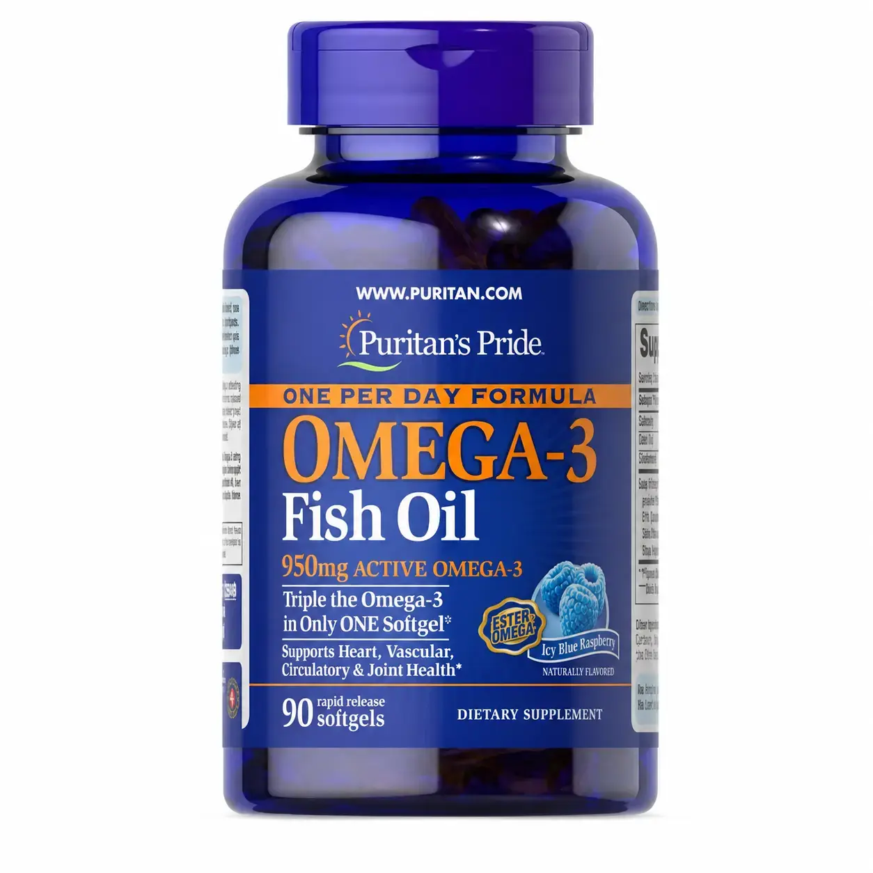 БАД Puritan‘s Pride Omega-3 Fish Oil 1360 mg (950 mg Active Omega-3) 90 Softgels