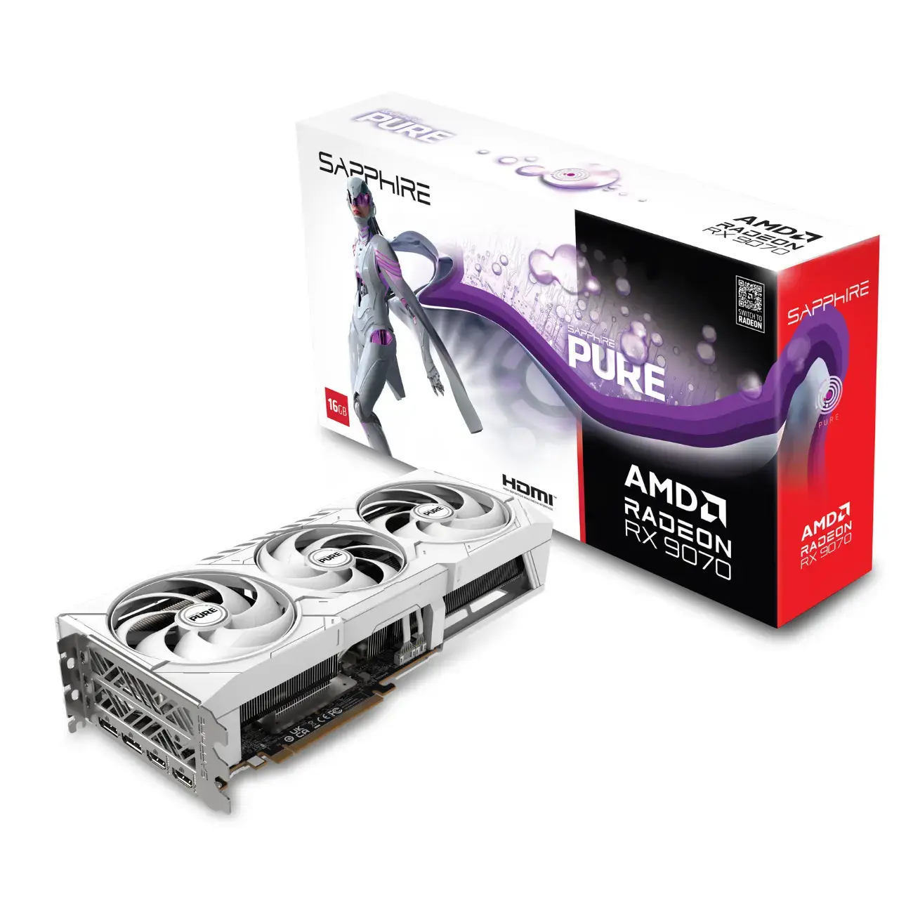 Videokarta Sapphire - 16GB PURE AMD RADEON RX9070 GAMING OC HDMI/DP (11349-02-20G)