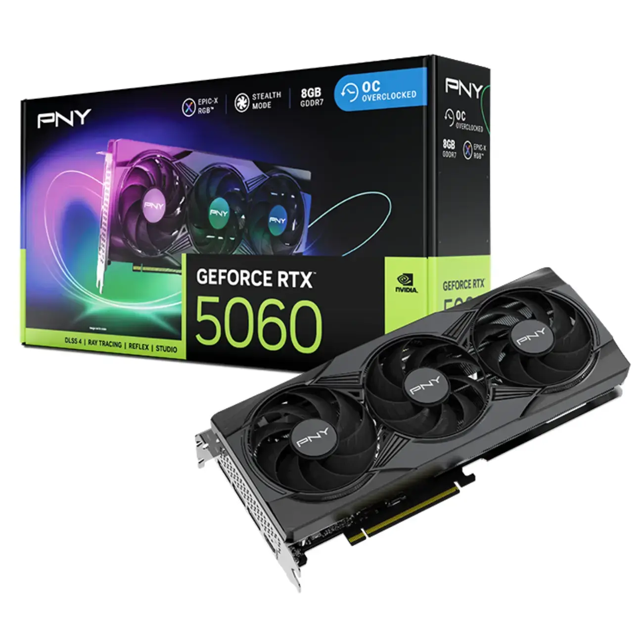 Видеокарта PNY - 8GB GeForce RTX5060 GDDR7 128bit HDMI DP (VCG50608DFXP81)