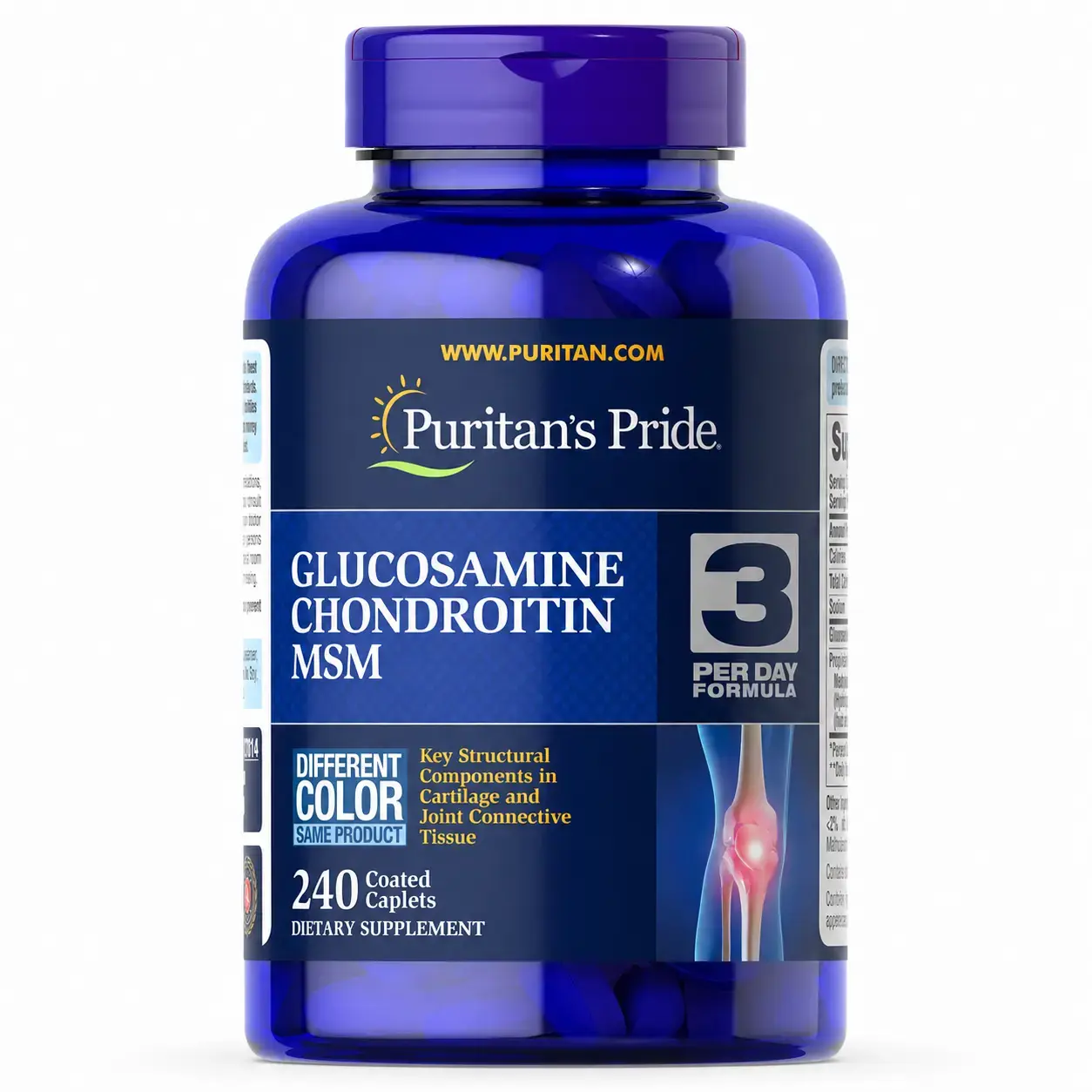 БАД Puritan’s Pride Glucosamine Chondroitin MSM (3 Per Day Formula) 240 Capsules