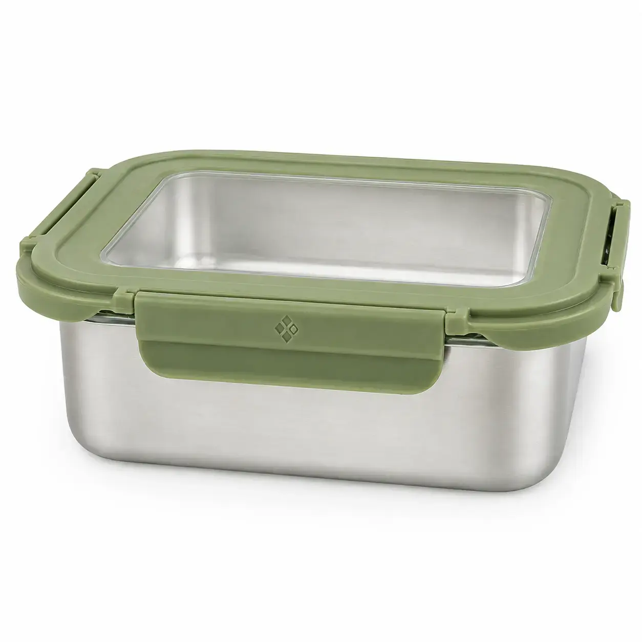 Konteyner IKOO Glass Stainless with Glass Lid Green 1200ml JW1200SS 5645U