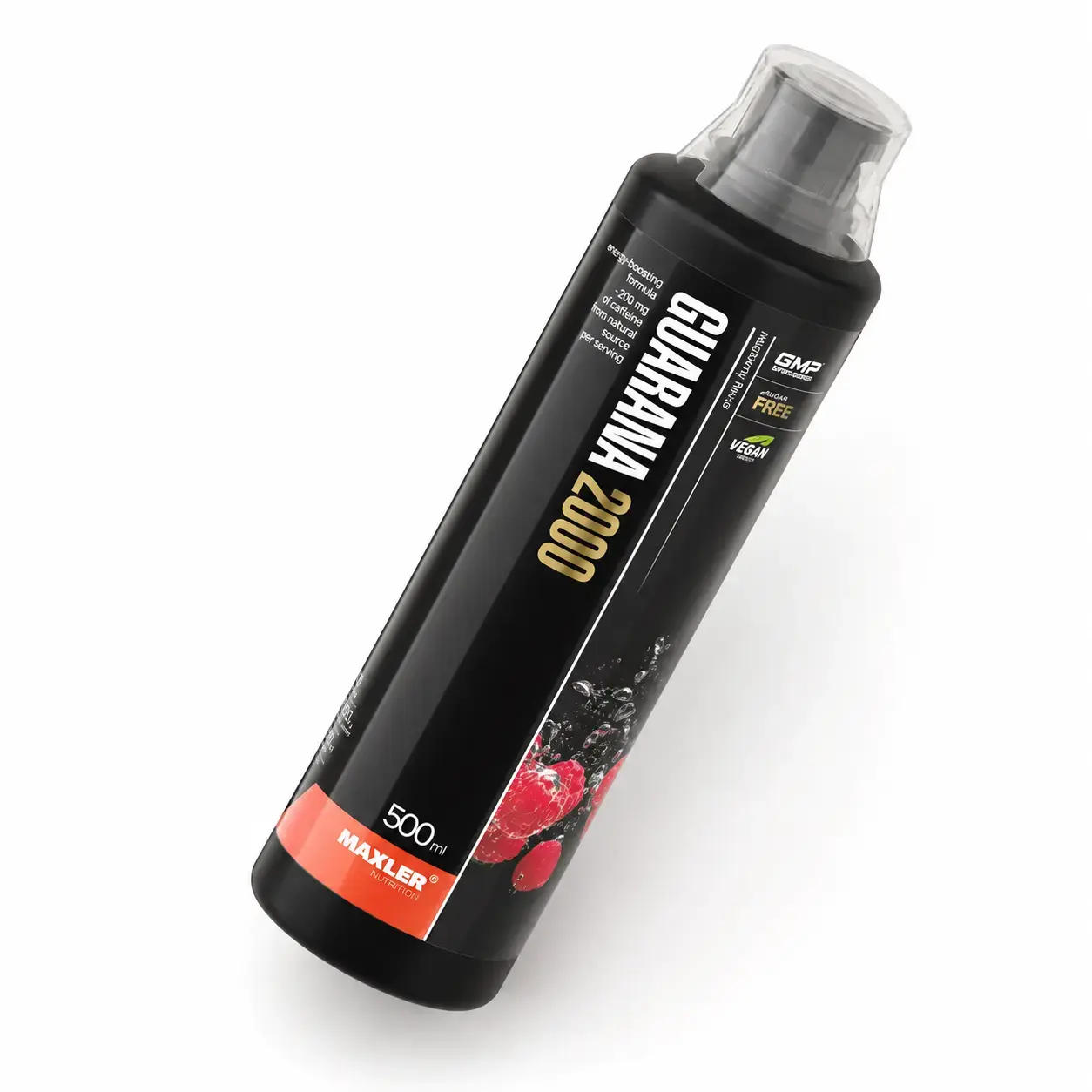 Sport uchun energetik ichimlik Guarana 2000 Maxler (Raspberry) 500 ml