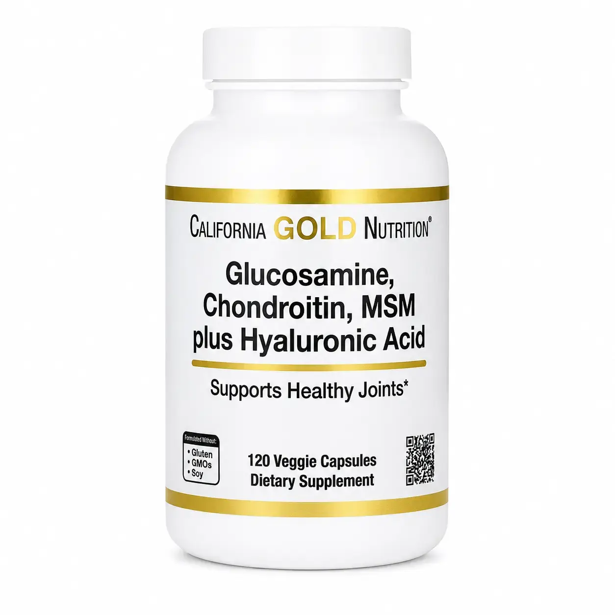 Комплекс для суставов Glucosamine Chondroitin MSM plus Hyaluronic Acid California Gold 120 Veg Caps