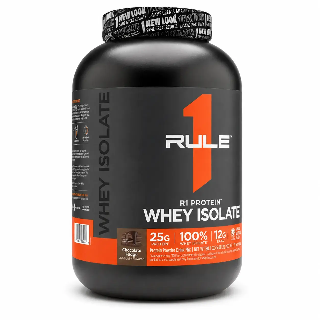 Zardobli protein izolati R1 Protein Whey Isolate Rule 1 (Chocolate Fudge) 2.27 kg )