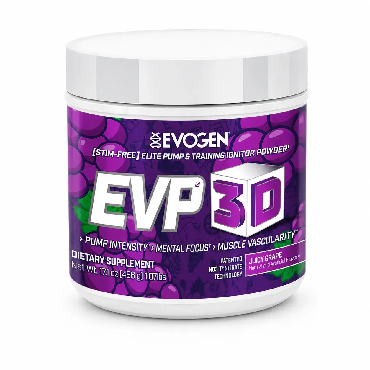 Mashqdan oldingi kompleks EVP 3D Evogen (Juicy Grape) 486 g
