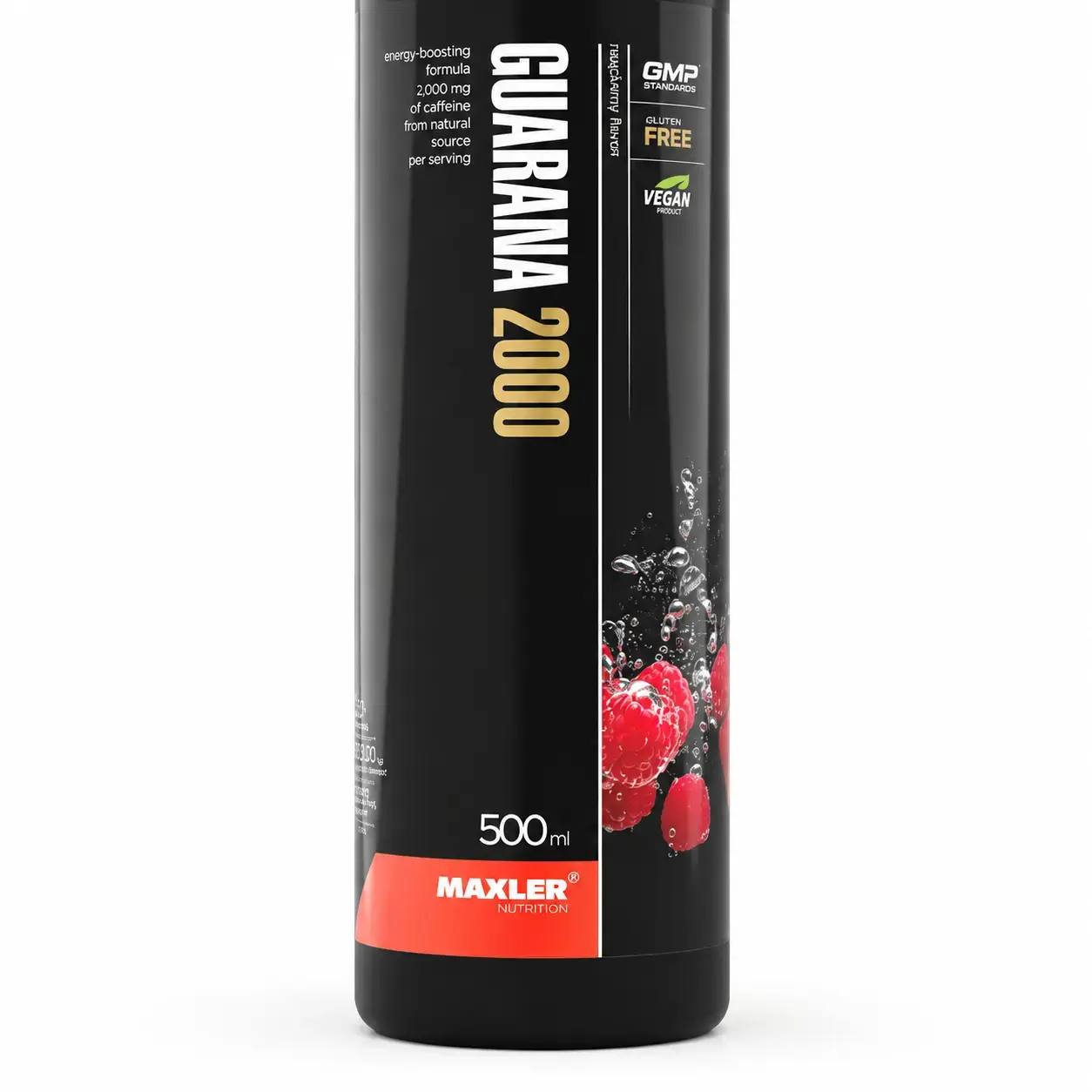 Sport uchun energetik ichimlik Guarana 2000 Maxler (Raspberry) 500 ml