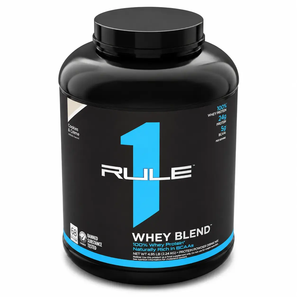 Ko’p komponentli zardobli protein Rule 1 R1 Whey Blend Cookies & Crème, 2,24 kg