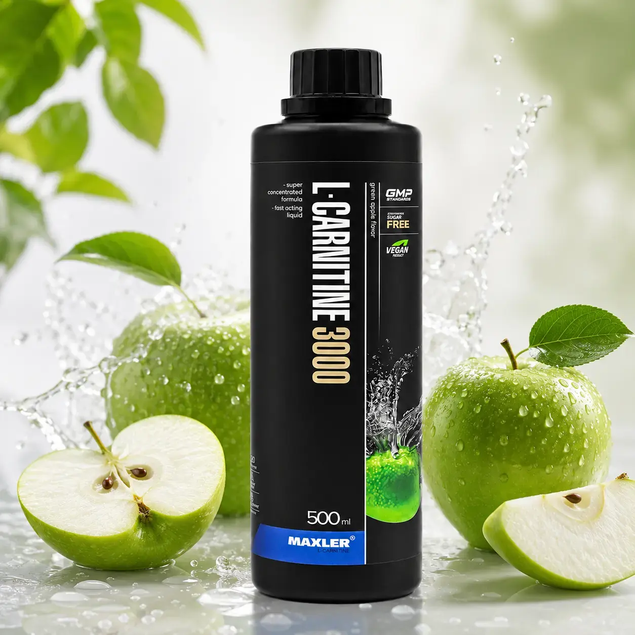 BQ Maxler L-Carnitine 3000, Green Apple, 500 ml