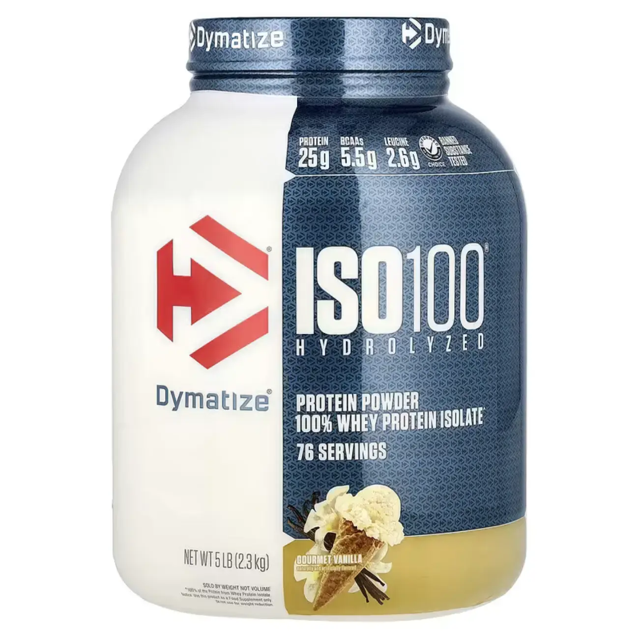 Сывороточный изолят Dymatize ISO100 Hydrolyzed (Gourmet Vanilla) 5 lb (2.3 кг)