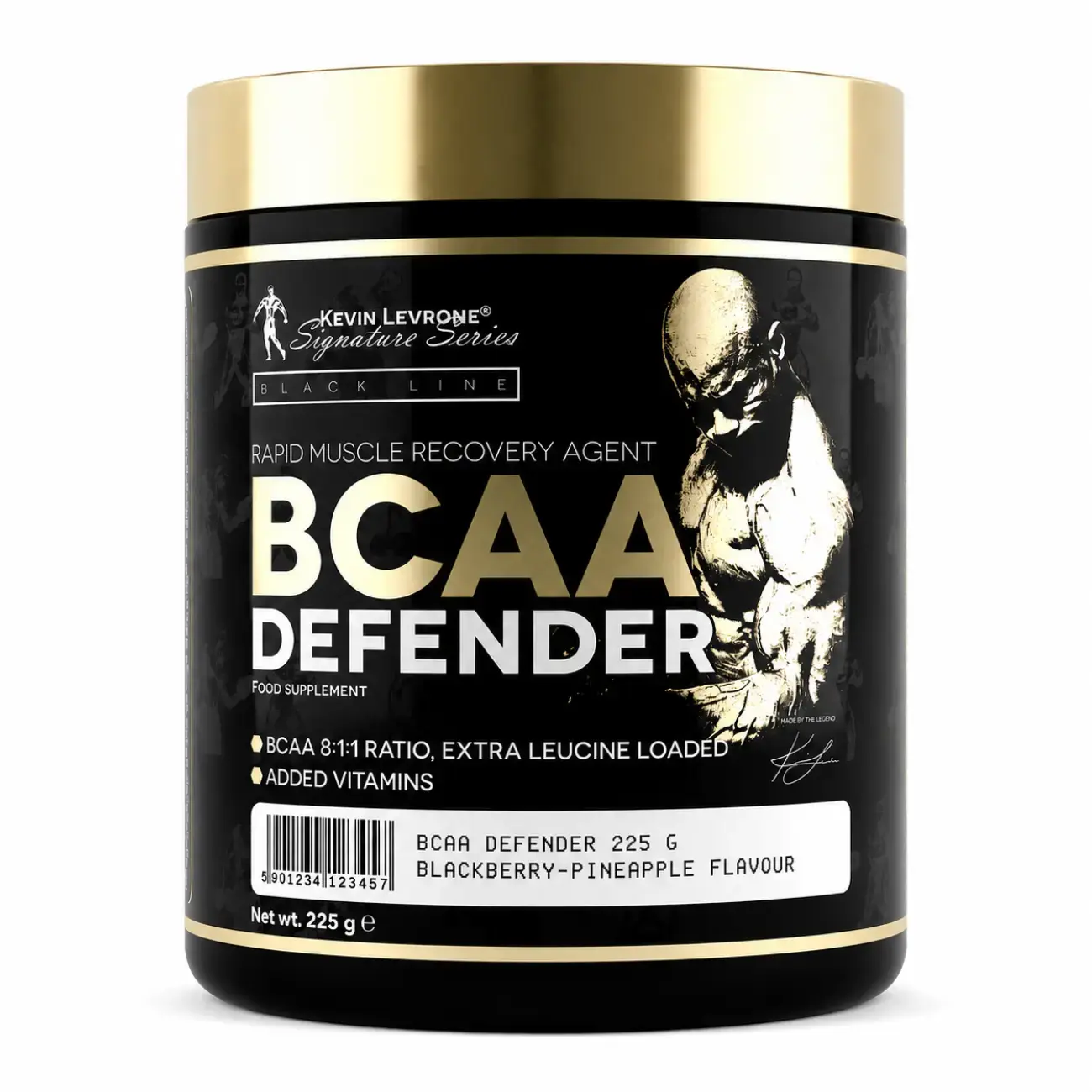 Aminokislotalar kompleksi BCAA Defender Levrone (Blackberry-Pineapple) 225 g