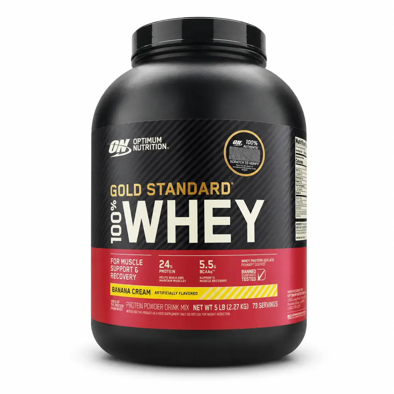 Сывороточный протеин Gold Standard 100% Whey Optimum Nutrition (EU) (Banana Cream) 2.28 kg (5 lb)