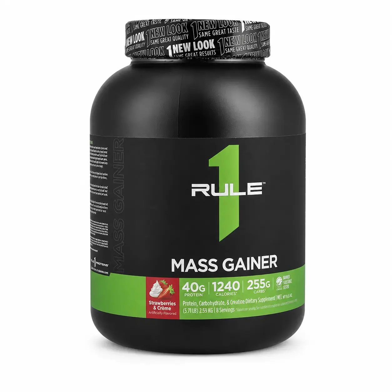 Geyner Mass Gainer Rule1 (Strawberries & Creme) 2.59 kg (5.71 lb)