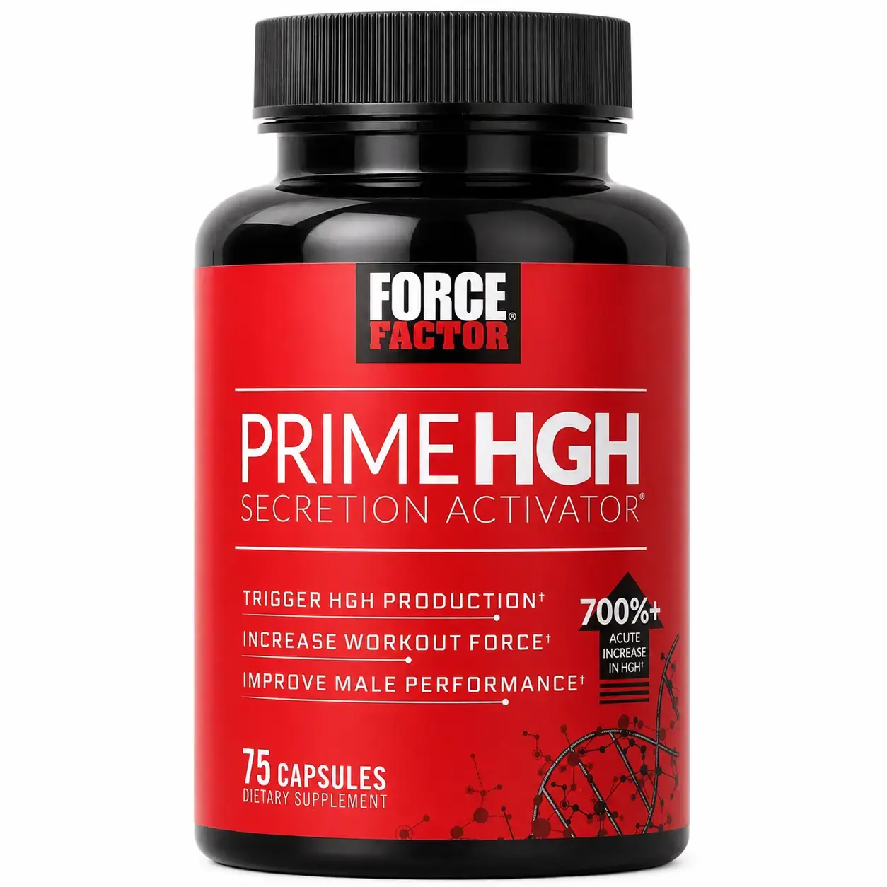 O‘sish gormoni ajralishini qo‘llab-quvvatlovchi Prime HGH Force Factor 75 Caps