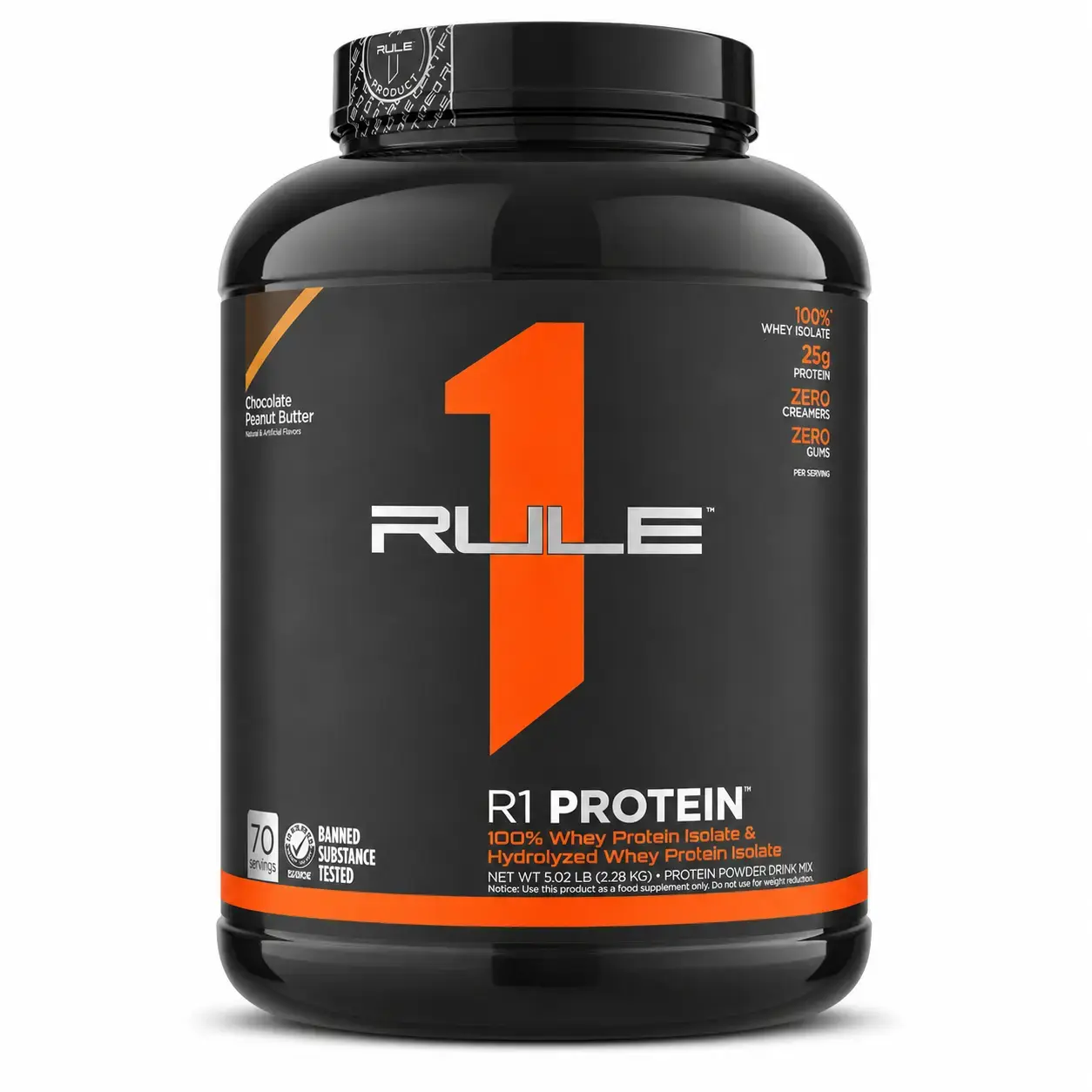 Zardobli protein izolati R1 Protein Whey Isolate Rule 1 (Chocolate Peanut Butter) 5.02 lb (2.28 kg )