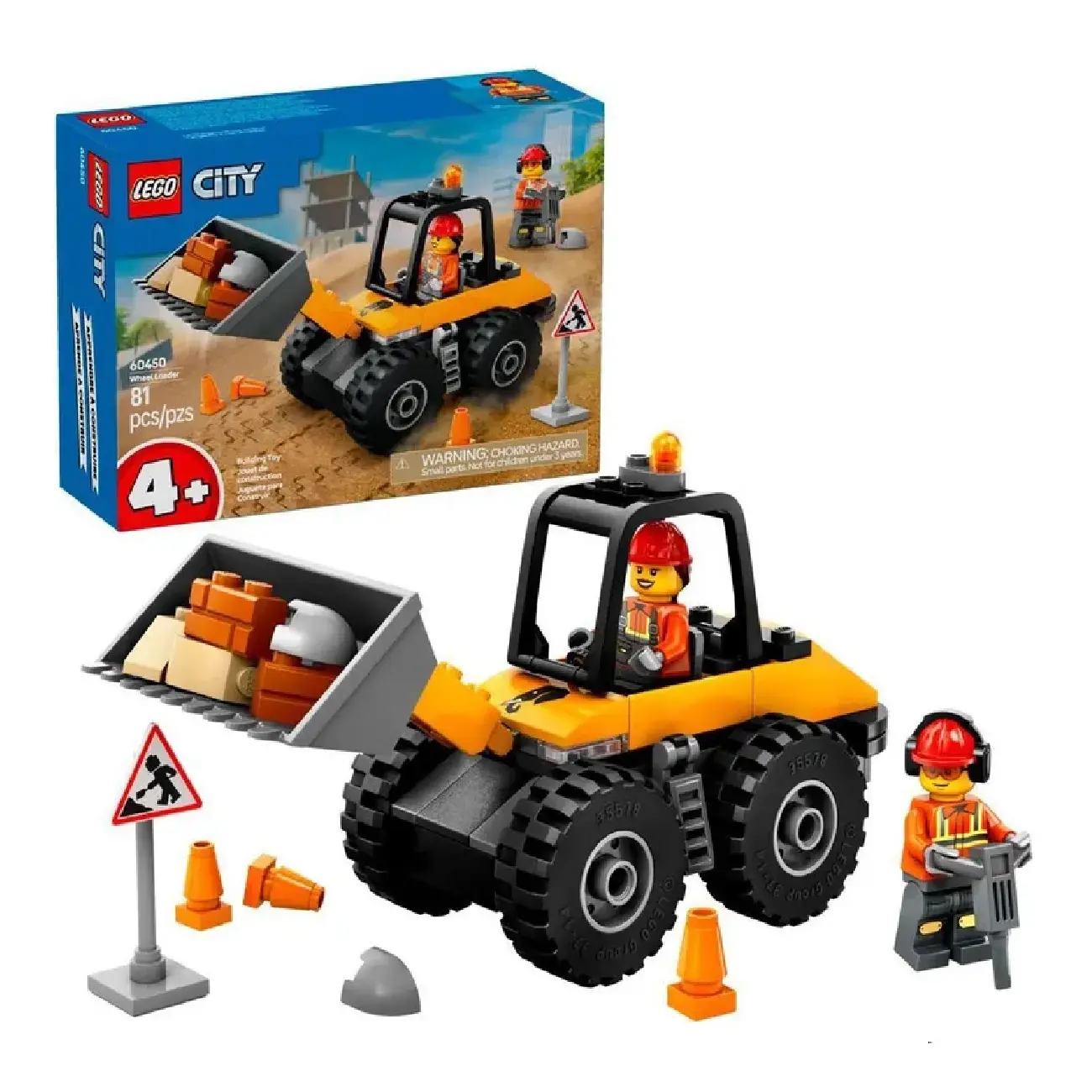 Конструктор LEGO City “Жёлтый строительный погрузчик” 60450