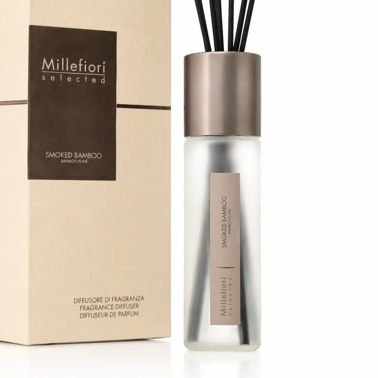 Tayoqchali diffuzor MILLEFIORI SELECTED Smoked Bamboo 350 ml