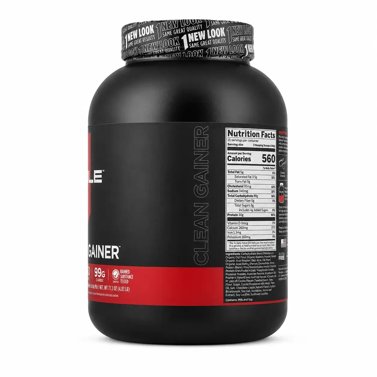 Geyner Clean Gainer Rule1 (Cookies & Creme) 2.19 kg (4.83 lb)